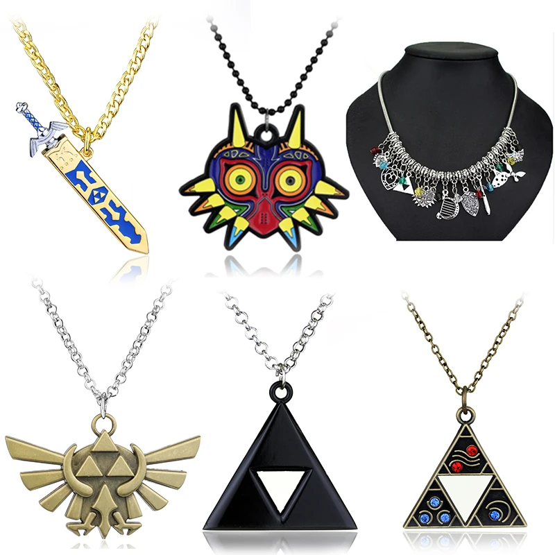 Металлическое ожерелье с подвеской из аниме игры Легенда треугольник знак