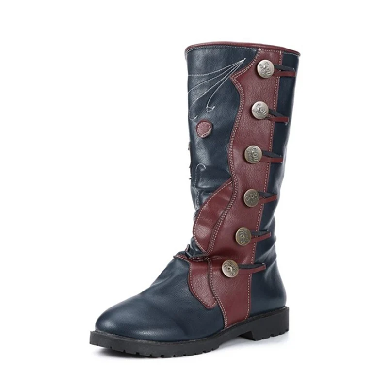 RIZABINA/Новое поступление женские высокие сапоги зимняя обувь в винтажном стиле