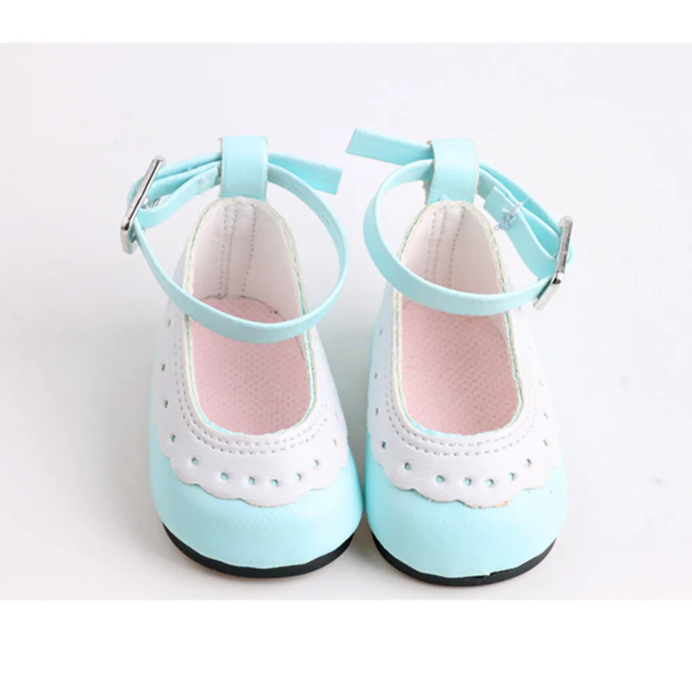 Туфли лодочки на шнуровке с пряжкой для кукольной обуви аксессуары 18 дюймовых