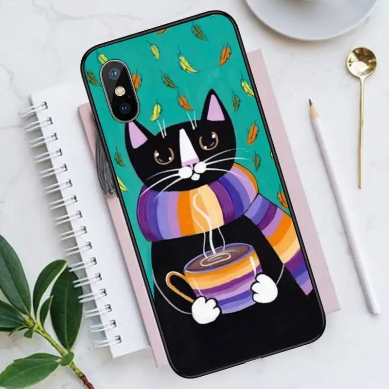 

Cute Latte Acrylic Coffee Milk Drink Bottle Cat Phone Case for iPhone 11 12 pro XS MAX 8 7 6 6S Plus X 5S SE 2020 XR