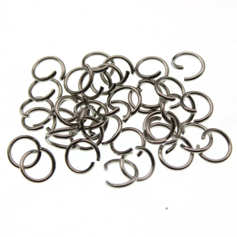 100 шт. кольца из нержавеющей стали розового золота с разрезом открытые и для