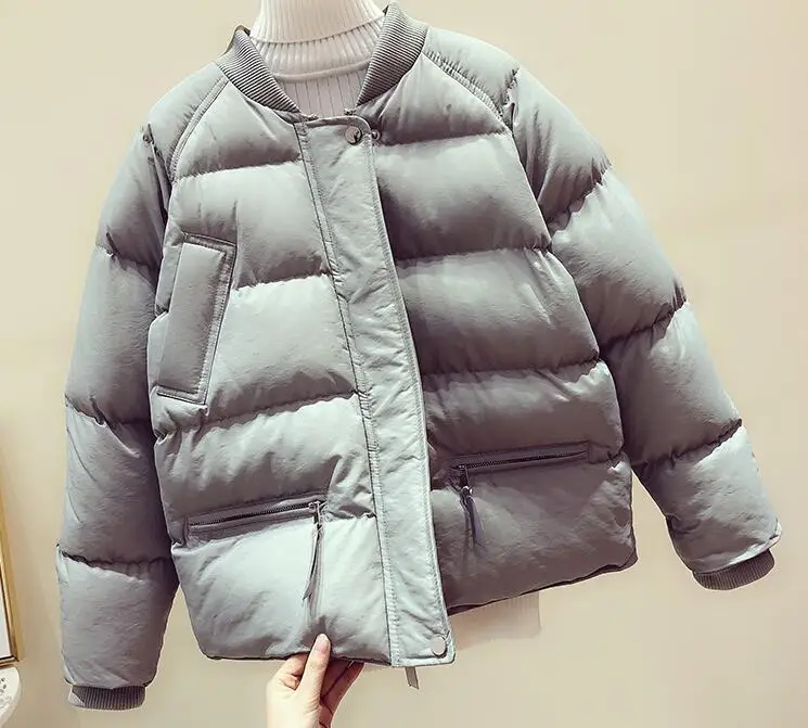pea green B4134 новинка осень зима Женская Модная хлопковая стеганая куртка Студенческая утолщенная теплая куртка дешевая - Цвет: pea green