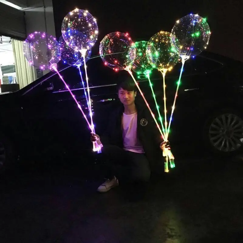 

Светодиодный шар Bobo с палочкой 31,5 дюйма, 3 м, светодиодная гирсветодиодный да, декор для рождества, Хэллоуина, дня рождения, вечеринки LX9075