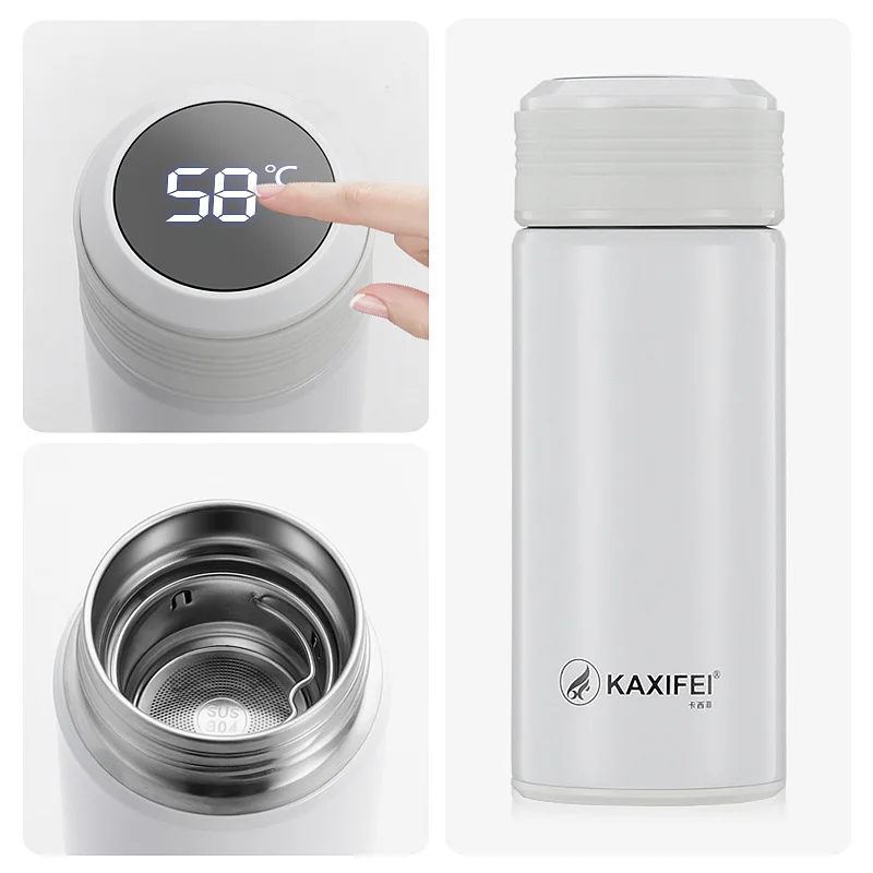 K916 smart insulation cup 304 stainless steel thermos hydro flask portable mug water with temperature display 300mL | Дом и сад