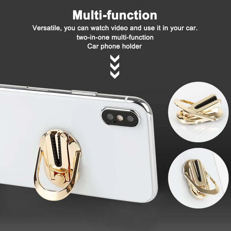 2 в 1 металлическое Гальваническое кольцо на палец держатель для телефона с