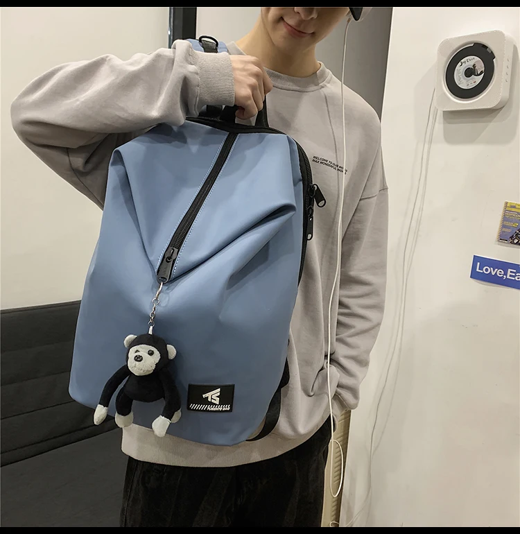 

BB088 College students Korean version of the tide brand personality men's backpack ins casual wild boys travel backpack women