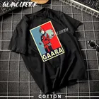 Футболка Harajuku, крутая футболка с аниме Gaara, Мужская футболка с коротким рукавом, манга графическое хлопок, футболки, топы, одежда