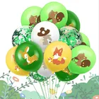 Набор резиновых воздушных шаров в виде лисы, джунглей, кролик, белка