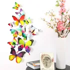 12 шт.лот Kawaii Бабочка магниты на холодильник 3D дизайн бабочки художественные наклейки комната магнитный домашний декор DIY настенное украшение