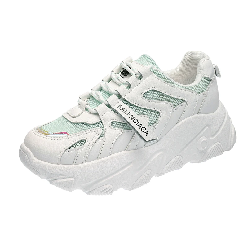 Женские кроссовки на платформе розовые теннисные туфли со шнуровкой