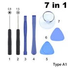 7 в 1 Набор для ремонта инструментов рычажный инструмент с 0,8 Pentalobe 1,5 Phillips для мобильных телефонов iPhone 4G 5G 6G 6Plus Samsung 1000 компл.лот