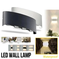 led wall lamp aluminum outdoor ip65 waterproof up down wall light for home stair bedroom bedside bathroom corridor lighting