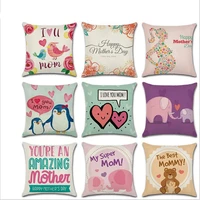 new mothers day theme series love printing pillow cover home decoration sofe cushion cover linen pillowcase