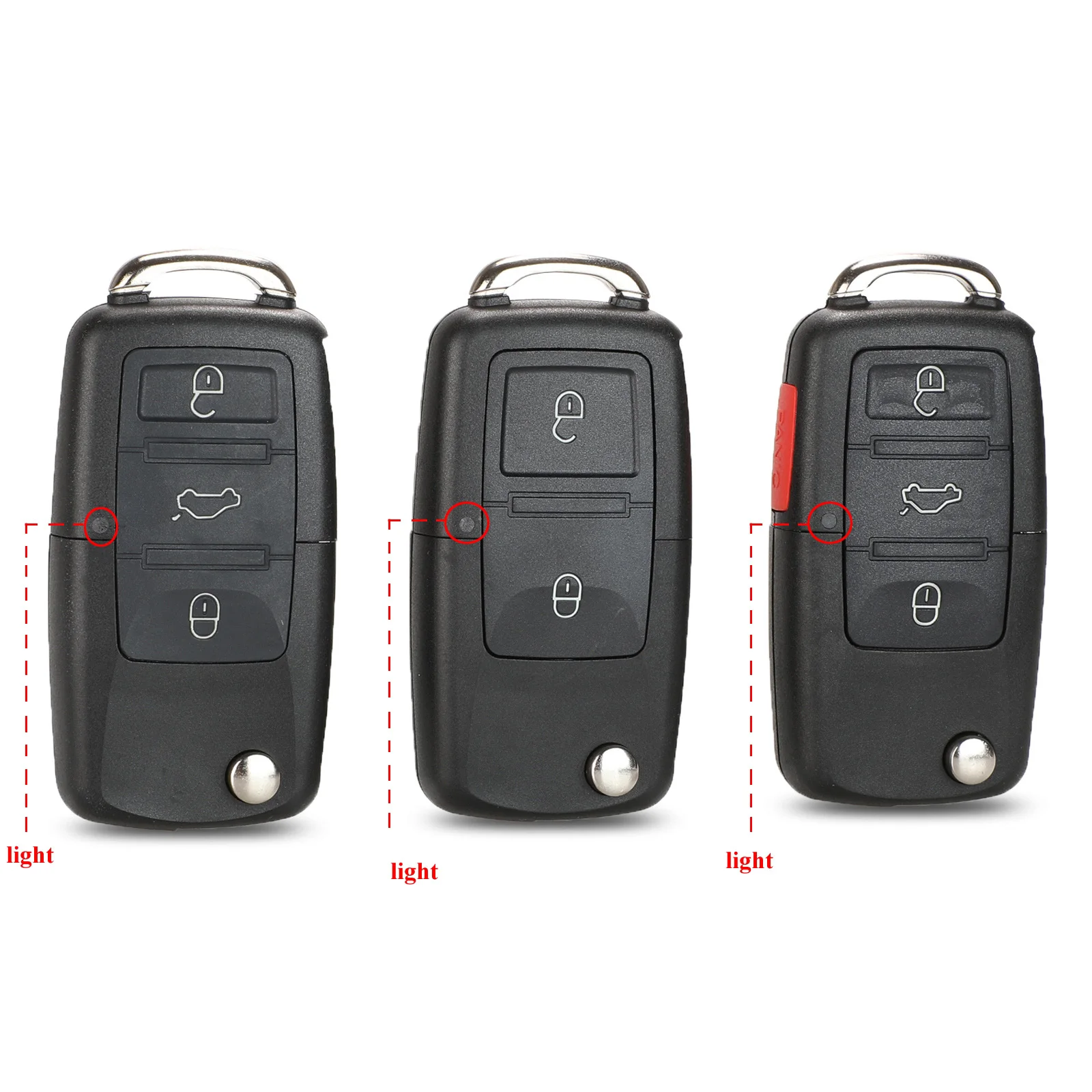

Jingyuqin складной чехол для автомобильного ключа для VW Golf Passat Polo Jetta Touran Bora Sharan 2/кнопки чехол для ключа дистанционного управления
