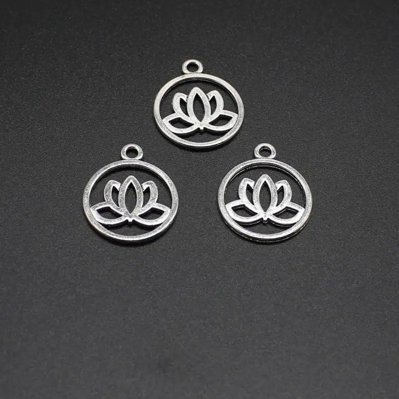 

10 шт. горячая Распродажа аксессуары для изготовления украшений своими руками буддистские лотосы сплав кулон ювелирные изделия аксессуары.....