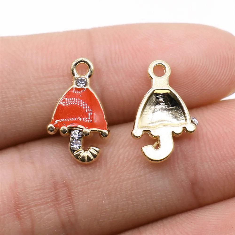 

Wholesale Jewelry Lots Red Color 17x10mm Umbrella Charms For Jewelry Making All For Crafts 3 Pieces