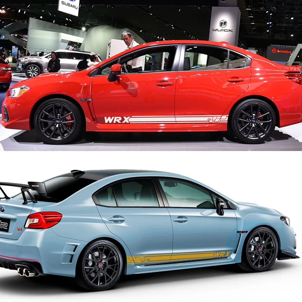 Боковые наклейки на дверь автомобиля для Subaru WRX Спортивные Гонки Стайлинг