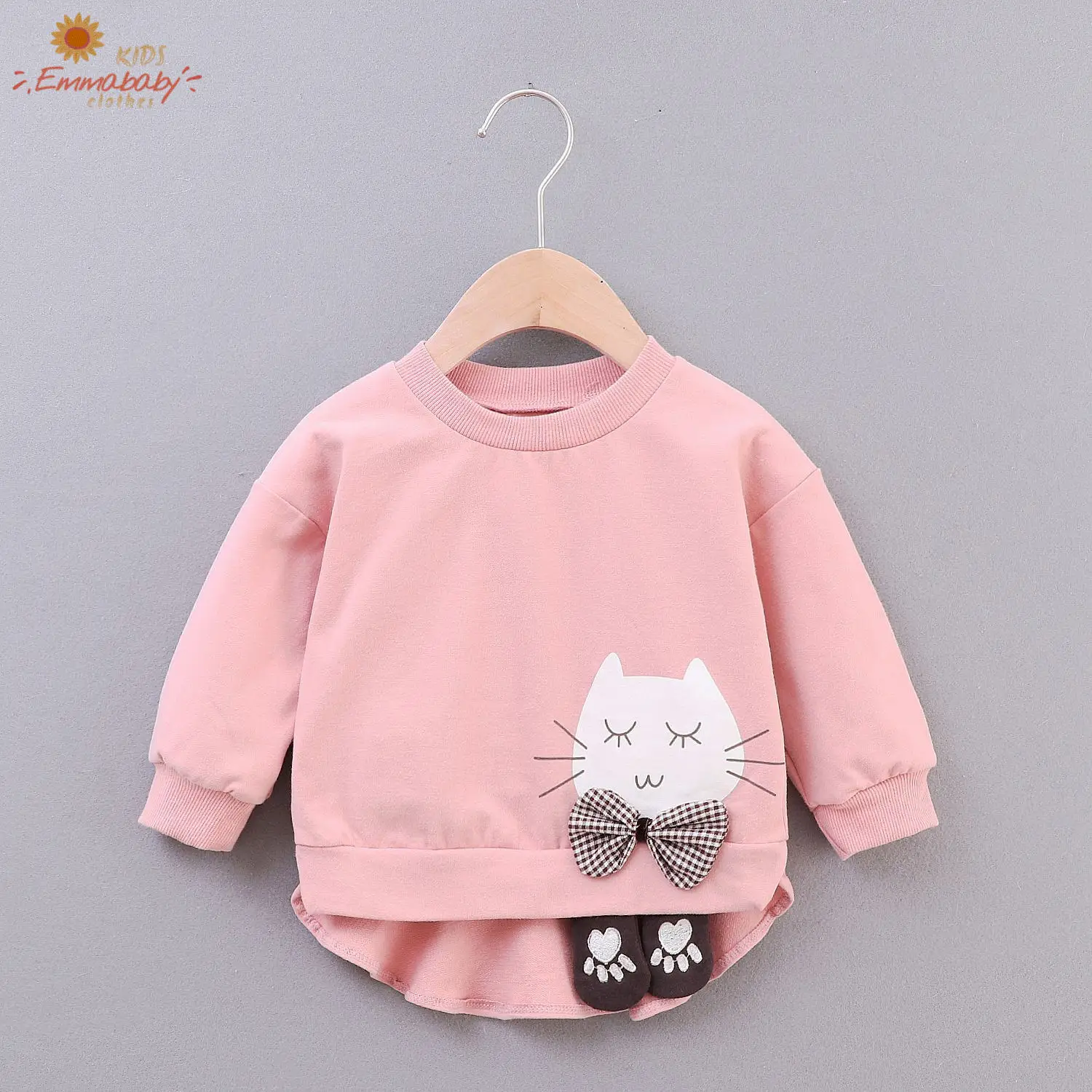 Осень 2020 детские толстовки с мультяшным принтом свитер свитшоты для девочек