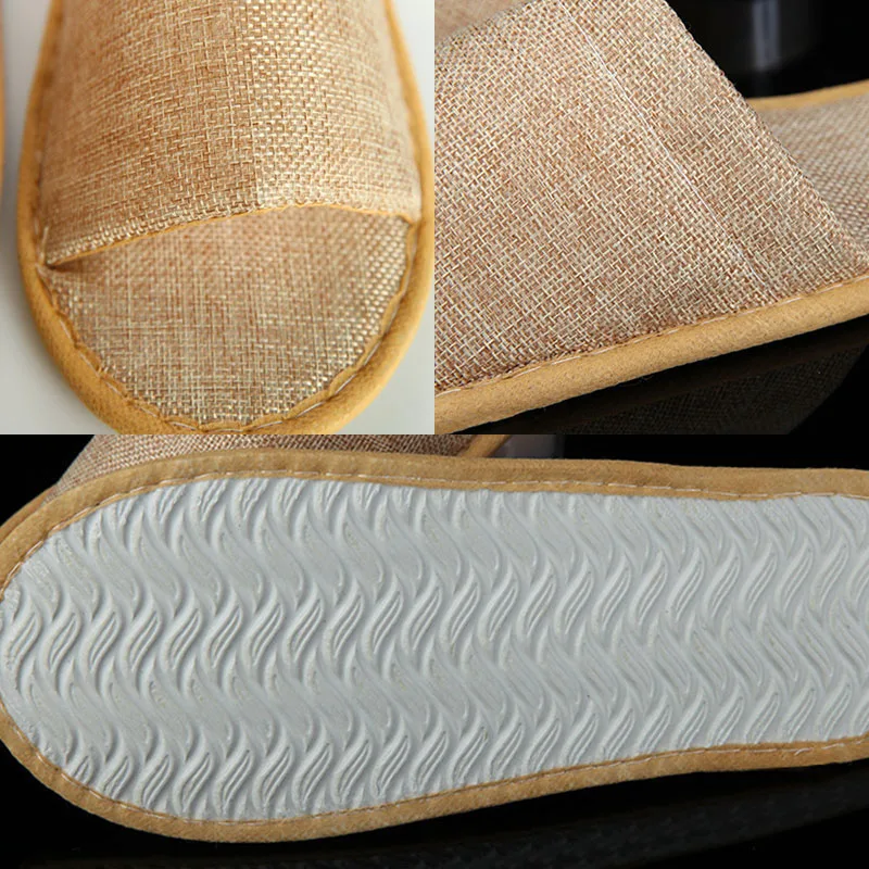 Тапочки унисекс простые одноразовые Нескользящие удобные дышащие домашние для