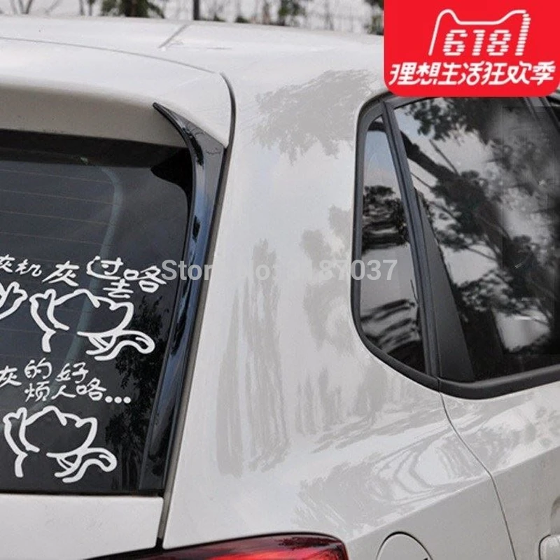 Для Поло спойлер 2010 2016 ABS пластик глянец Черный задний на крыло крышу багажник для