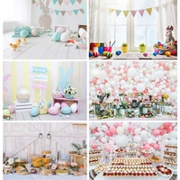 spring easter photography backdrop rabbit flowers eggs wood board photo background studio props 2021318fh 03