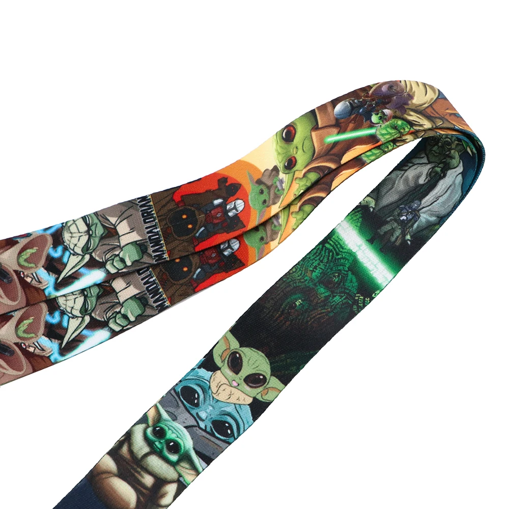lt820 star wars yoda baby lanyard for keychain id card cover pass student mobile phone badge holder key neck straps accessories free global shipping
