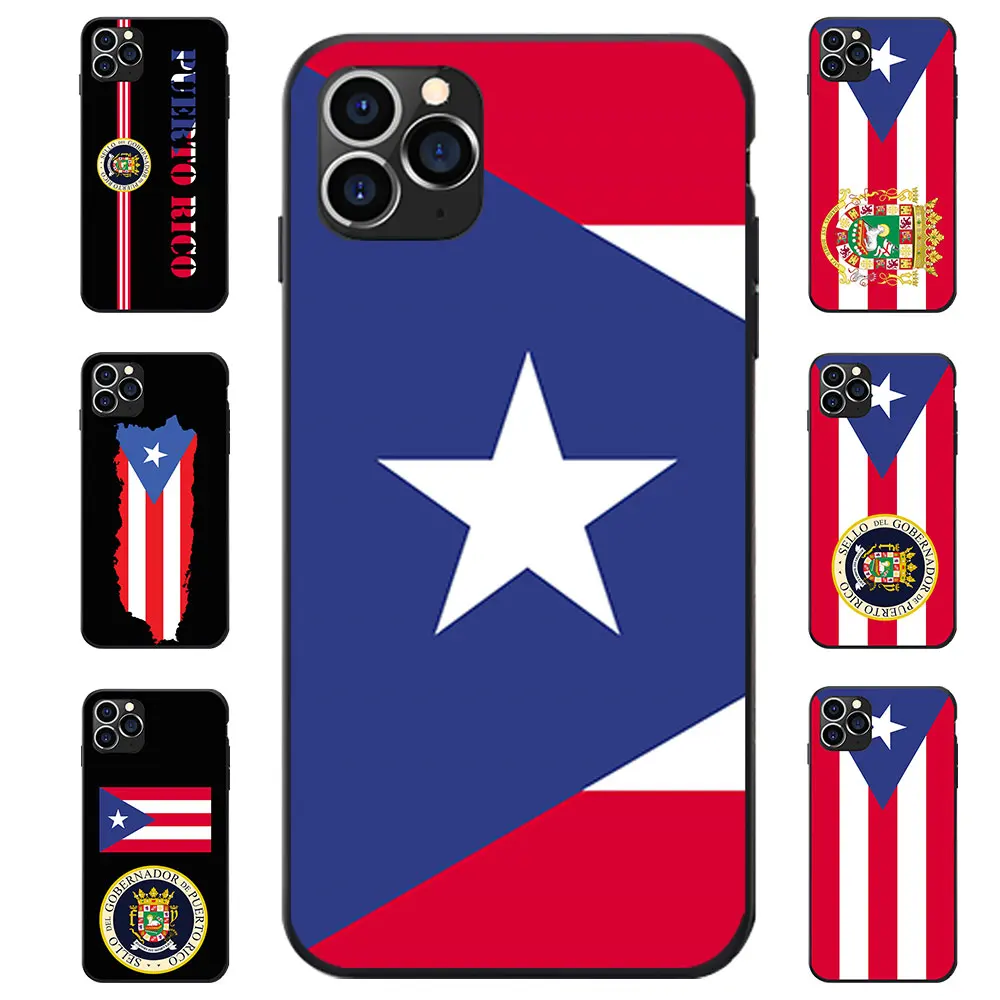 Чехол для телефона из мягкого ТПУ с национальным флагом Пуэрто Рико и гербом