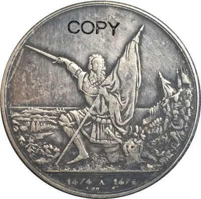

Швейцария 5 Франкен фестиваль съемки 1874 монет копия