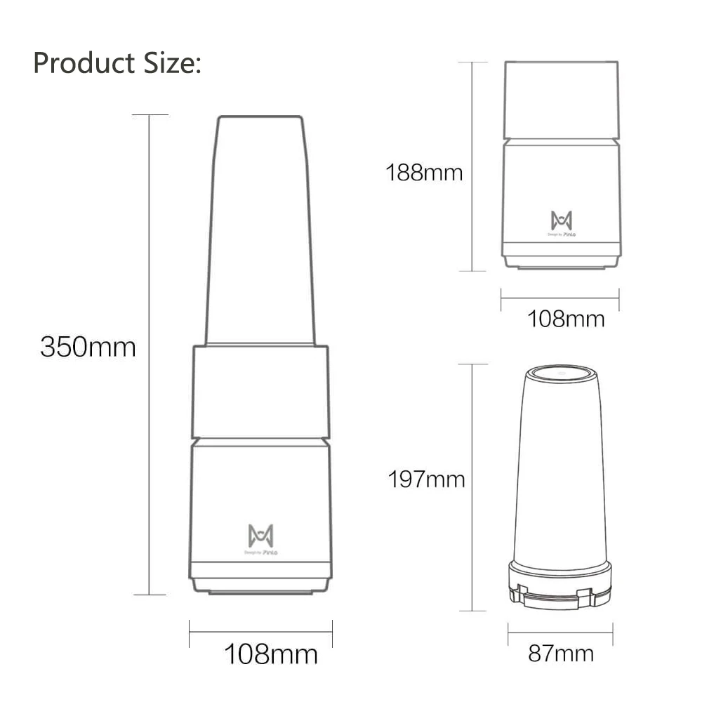 

Xiaomi Pinlo mijia 450ML Fruit Vegetable Cooking Machine Mini Electric Fruit Juicer Squeezer Household Travel Juicer Portable