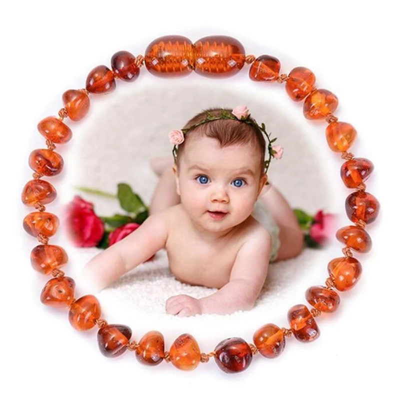 

Natural Amber Teething Bracelets Handmade Original Jewelry Baltic Children Molars DIY Irregular Bracelet Child Jewelry Gift