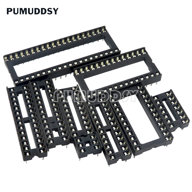 10 шт. разъемы IC DIP6 DIP8 DIP14 DIP16 DIP18 DIP20 DIP28 DIP40 PUMUDDSY коннектор DIP Socket 6 8 14 16 18 20 24 28 40 Pin |