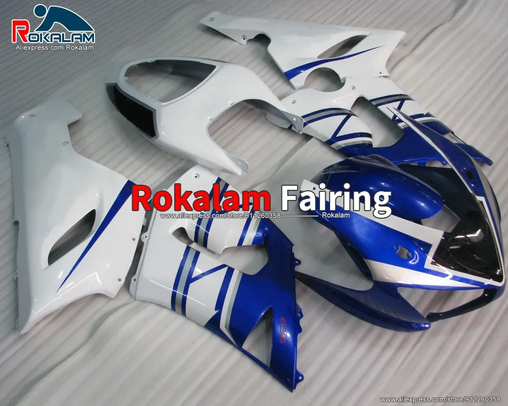 

Motorcycle Body Set For Kawasaki ZX6R 636 Ninja 2005 2006 ZX-6R 05 06 White Blue Motorcycle Fairing Kit (Injection Molding)