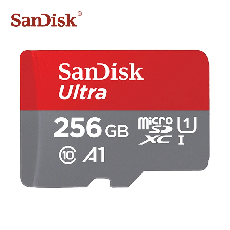 SanDisk microSD карты 256 г 200 ГБ 128 Гб 64 32 оперативной памяти 16 встроенной 100 МБ/с. слот для