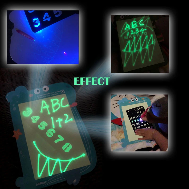 A3 A4 A5 3D Magic Drawing Board Children Clipboard Set LED Writing Board Creative Art Magic Board With Pen Kids Gift