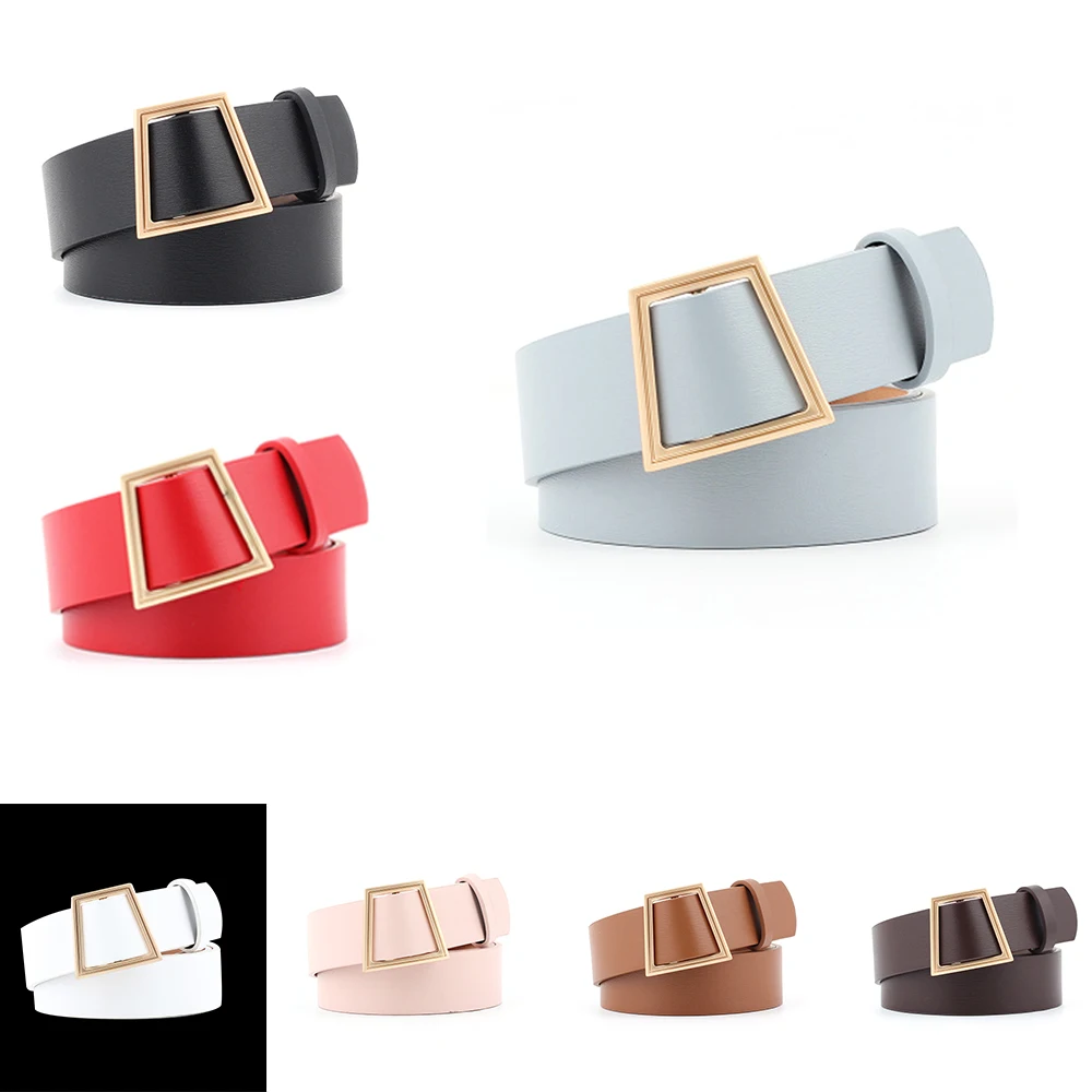 

Round Buckle Casual Belt Clothing Decoration Jeans Accessories Solid Color Non-porous Adjustable Waistband Men Women Unisex