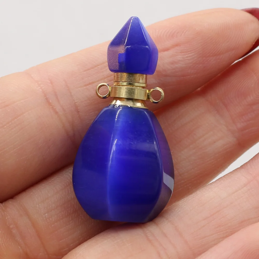 Натуральные камни подвеска в виде бутылочки парфюма многоугольника Quartzs