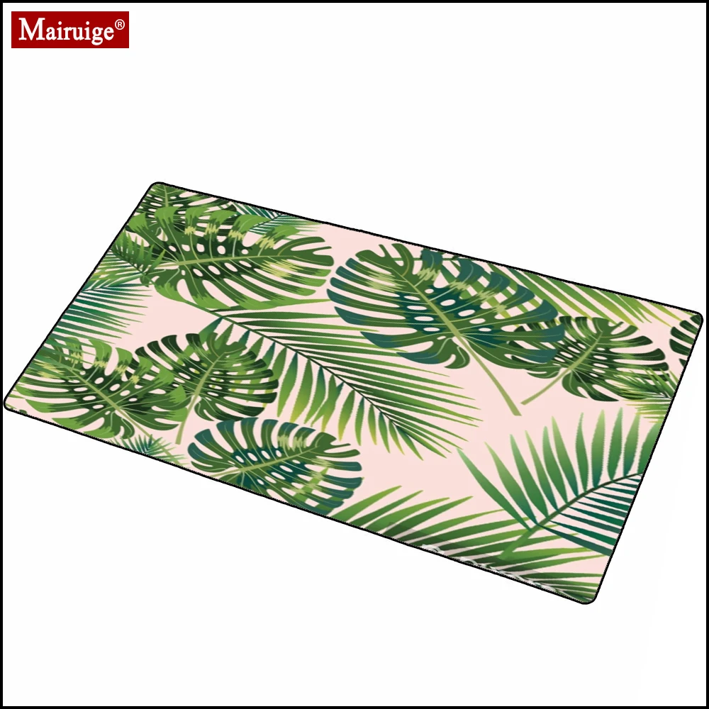 

Gamer Mouse Pad Banana Leaf Tropical Rainforest Mouse Mat Cactus Green Leaf Landscape DIY Custom Gaming Mat Mousepad 900x400mm
