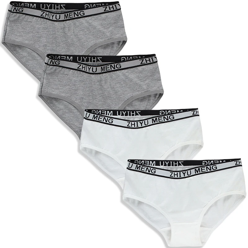 Детские трусики 4 шт. хлопковое нижнее белье для подростков 8-14 лет спортивные