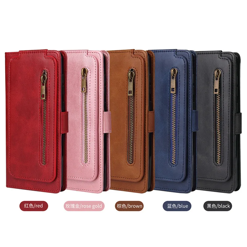 

Multifunction Zipper Wallet Leather Case for Galaxy A42 5G Retro Flip Case Galaxy A42 A 42 Stand Cover for Galaxy A42 Cover