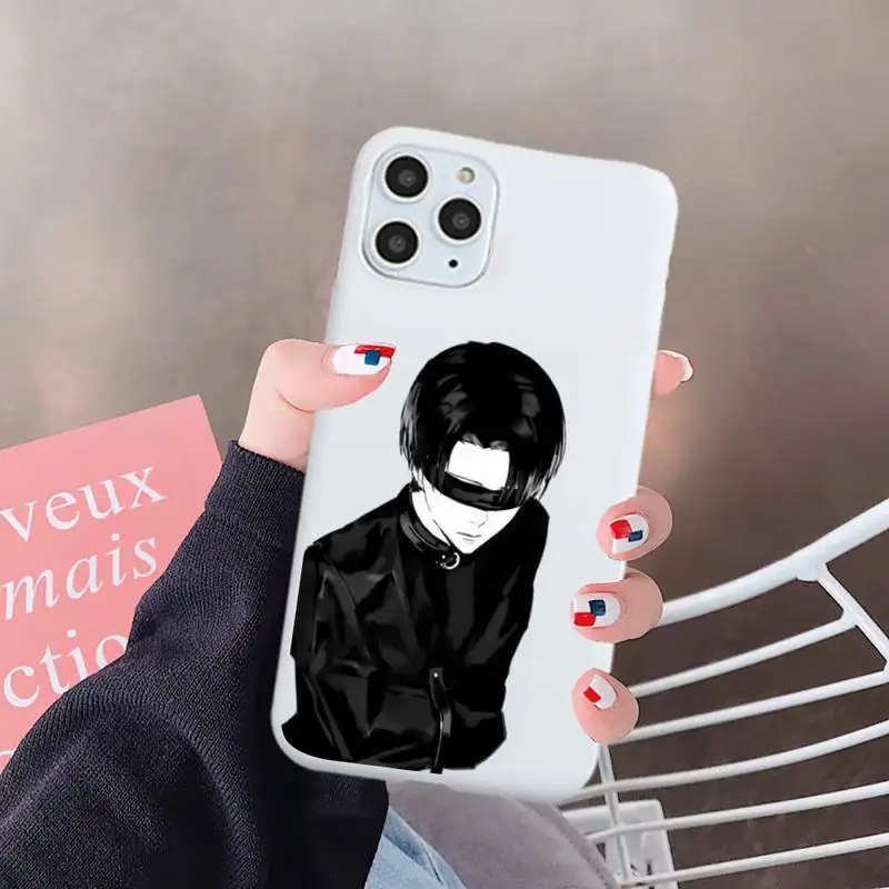 

Attack on titan Phone Case White Candy Color for iPhone 6 7 8 11 12 s mini pro X XS XR MAX Plus