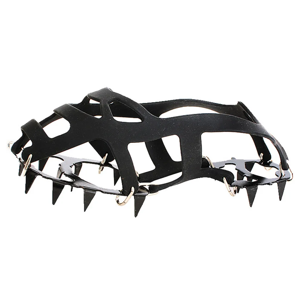 

1 Pair Snow Climbing Gripper Anti-slip Shoes Boots Cover Spike Cleats Crampons 18-tooth Silicone ALS88