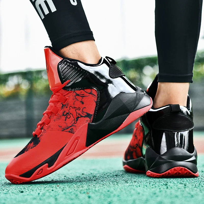 

2021 New Basketball Sneakers Men High Top Shoes Sport Trainers Boys Kids Basket Shoes Women Big Size 35-45