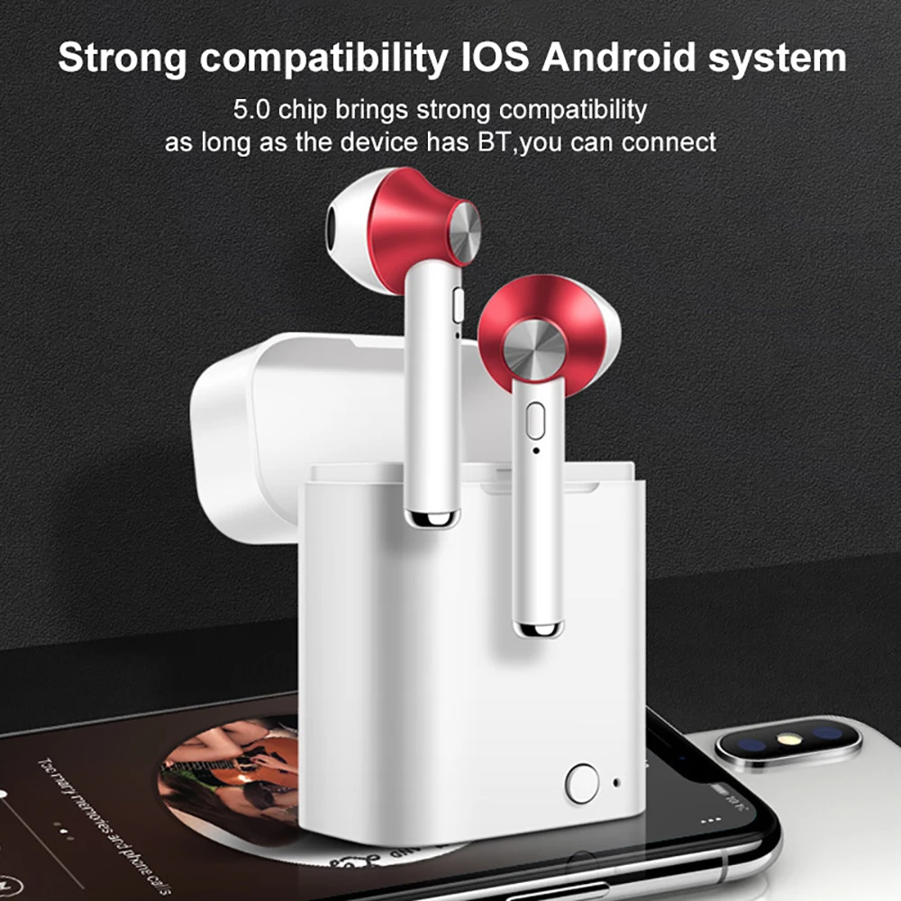 Настоящие беспроводные Bluetooth наушники 5 0 Автоматическое Сопряжение бинауральные