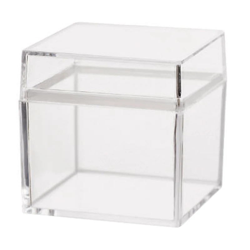 

24Pcs Transparent Plastic Candy Box Biscuits Cookies Packing Box Party Treat Boxes Square Gift Container