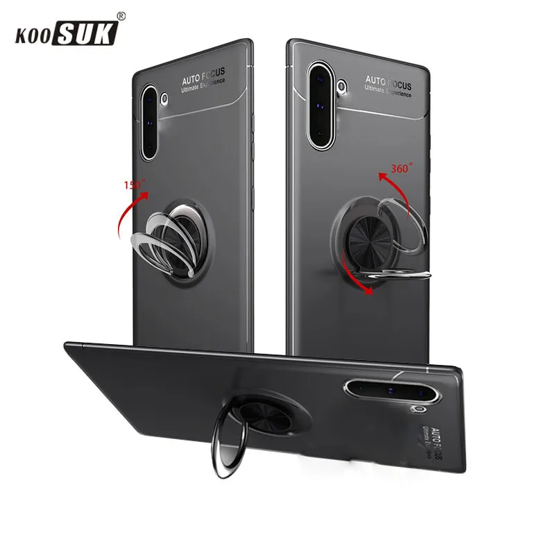 Чехлы для Samsung Galaxy Note 10 Plus кольцевая пряжка держатель Матовая Мягкая силиконовая