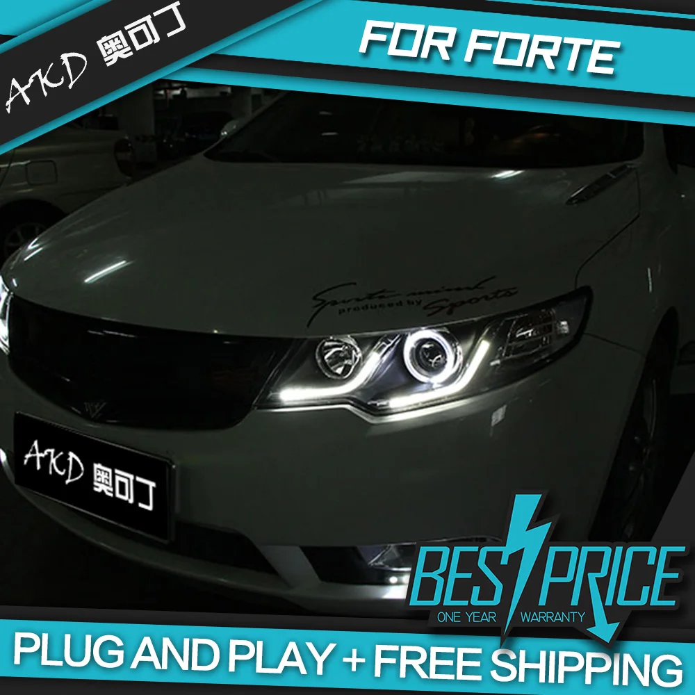 АКД автомобилей Стайлинг фар для Kia Форте 2010 2014 Cerato светодиодные фары