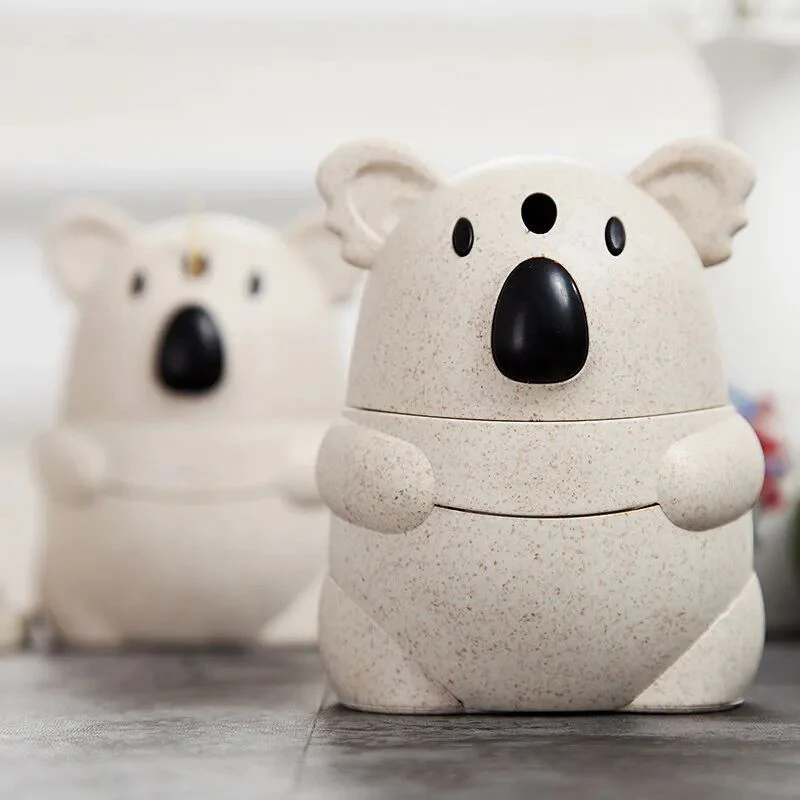 

Toothpick Holder Dispenser Cute Koala Design Sturdy Safe Container Thick Toothpicks Container Decorative Dispenser Home LKS99
