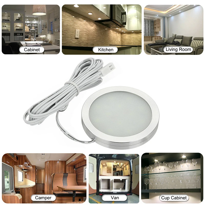 

3W 12V LED Spot Cabinet Lights Interior Lamps White For RV Motorhome Boat Camper,Home Wardrobe