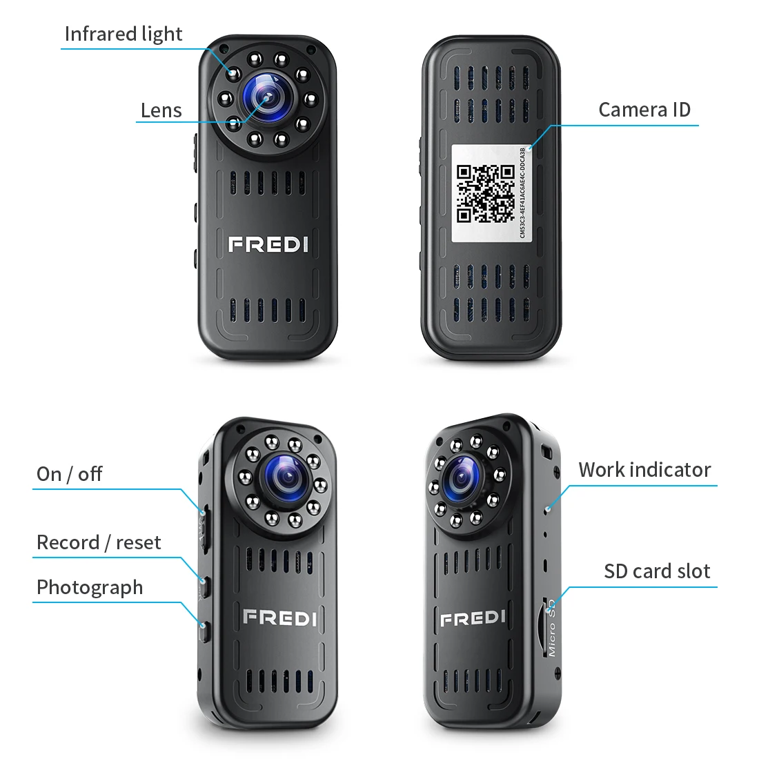 FREDI мини ip камера 2.0MP 1080P HD P2P инфракрасная ночного видения беспроводная наружная