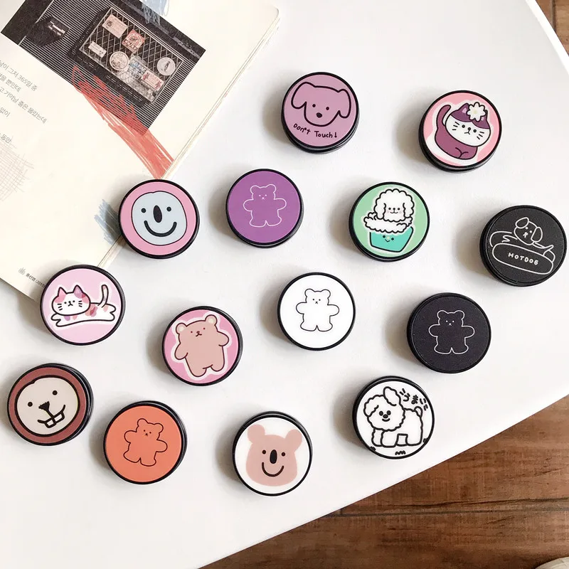 Корея ins Милая мультяшная собака кошка Медведь расширяющаяся ручка для телефона